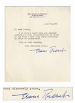 Eleanor Roosevelt Letter Signed From 1962 When She Served as Chair of the Presidential Commission on the Status of Women Under John F. Kennedy